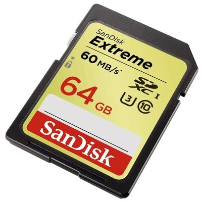 Sandisk 64GB FS HC extreme 4K C10 SD card for Panasonic HC-WXF991K VX981K F991K - Image 1 of 2