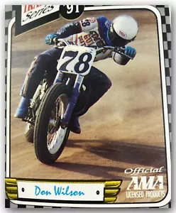 AMA FLAT/DIRT TRACK TT HONDA RS750 MOTORRAD RACER #78 DON WILSON TRADING CARD - Bild 1 von 3