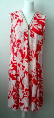 Shoreline Women's Red White Floral Dress Zip RN# 124066 Size-L - Изображение 1 из 4
