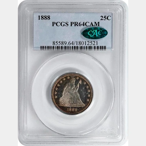 1888 Liberty Seated Quarter PCGS Proof 64 CAM CAC - Great Look Coin - rdxx Cover