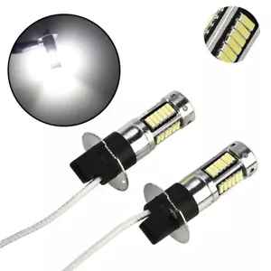 2pc H3 LED Fog Light Bulb Conversion Kit Super Bright Canbus 6000K White 100W - Picture 1 of 23