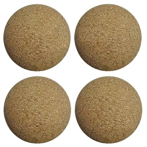 4 Cork Foosballs Natural-Wood Colored Table Soccer Foos Balls. - Imagen 1 de 1