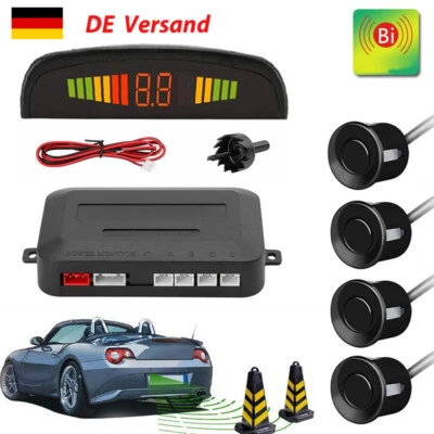 PDC Einparkhilfe 4 Sensoren Rückfahrwarner zum Nachrüsten hinten Parkhilfe Audio - Bild 1 von 4