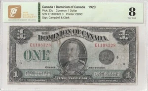 1923 Canada 1 Dollar Pick#33o 8 Very Good - Picture 1 of 2