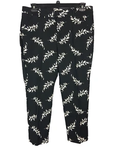 Merona Women’s Pants Career Classic Stretch Black/Beige Size 14 - Picture 1 of 6