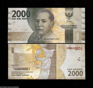 INDONESIA 2000 2,000 RUPIAH New 2016 x 100 Pcs BUNDLE *AAA DANCER UNC BANK NOTE - Picture 1 of 3
