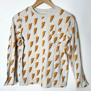 Hanna Andersson Pajama Shirt Lighting Bolt Long Sleeve Kids Size 150cm US 10 - Picture 1 of 7