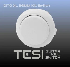 Tesi DITO XL Snap In 30MM Momentary Arcade Pulsante Chitarra Kill Switch Bianco - Foto 1 di 2