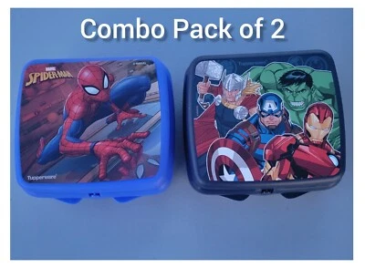 Contenedor de almuerzo para sándwiches escolares para niños Spider Man Marvel Super Hero  Foto 1 de 4