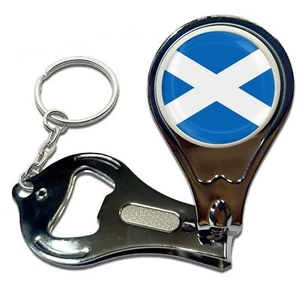 Scotland Flag Nail Clipper Bottle Opener Key Ring (63mm x 35mm) - Foto 1 di 3