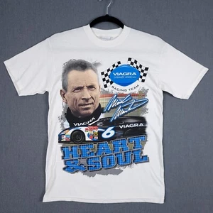 Mark Martin Shirt Mens Medium White NASCAR Heart & Soul Dual Graphic Tee - Picture 1 of 11