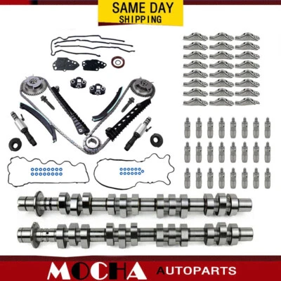 Camshafts Lifters Rocker Arms Timing Chain For 5.4L Triton 3V Ford F150 Lincoln - Image 1 of 4