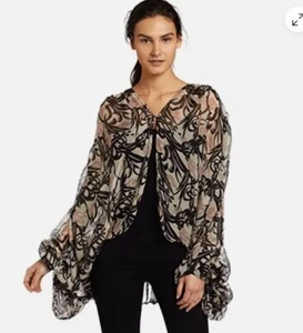 Winter Kate Flying Fox Silk Chiffon Blouse Size M - Picture 1 of 6