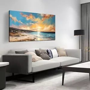 Seascape Canvas Wall Art for Bedroom - Beach Pictures Wall Art for Living Roo... - Picture 1 of 8