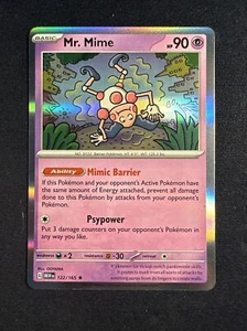 2023 Pokémon 151 Mr Mime 122 /165 English TCG Holographic Holo - Picture 1 of 4