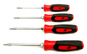 New Snap-on™ SGTX40BR 4 Piece Red Soft Grip Mini Torx Screwdriver Set - Picture 1 of 8