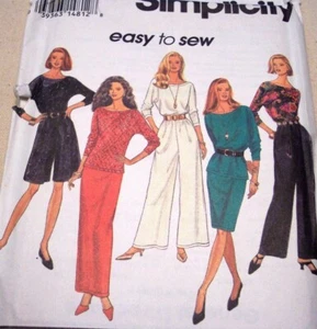 Simp. #8737 Misses Skirt-Pants-Shorts-Top Pattern-Skirt/Pants 2 Lengths-LG-XLG - Picture 1 of 3