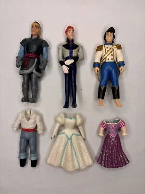 Figuras Disney Prince 4 pulgadas Mattel/McDonald’s + trajes de princesa Foto 1 de 4
