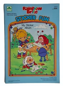 VINTAGE GOLDEN RAINBOW BRITE STICKER FUN MY STICKER ALBUM BRAND NEW RARE - Picture 1 of 5