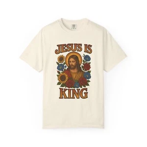 Jesus Is King T-Shirt unisex Christian tee, Christian Apparel, Faith-Based Gift, - Picture 1 of 63