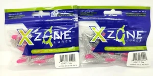 (MENGE 2) X-ZONE KÖDER - 2" TUBE - HOT PINK/CLEAR SMALLL SILVER FLAKE (32087) - Bild 1 von 2