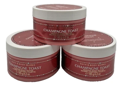 Bath & Body Works LOT 3 Champagne Toast Whipped Body Butter Lotion Jars 6.5 oz - Image 1 of 4