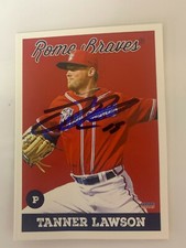 Tanner Lawson 2019 Signed Rome Braves Team Card