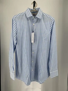 Mizzen+Main Men's Light Blue Check Hampton Dress Shirt MM-5200 NWT MSRP $125 - Picture 1 of 3