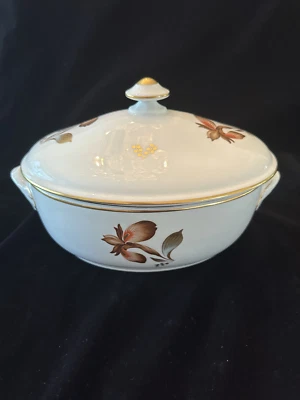 Royal Copenhagen Marrón Iris 9347 Ovalado Tureen y Tapa Dinamarca 10.5" Foto 1 de 4