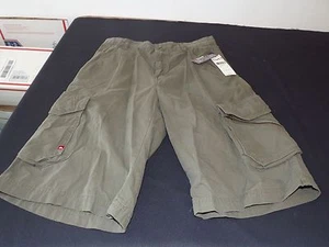 NEW QUIKSILVER BOYS ARMY GREEN CARGO SHORTS SZ 20   30"WAIST NWT RET$44 - Picture 1 of 7