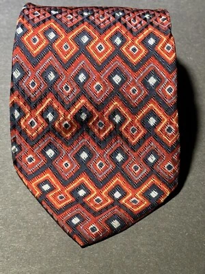 Corbata de seda vintage VITO para hombre roja azul amarilla blanca usada Foto 1 de 4