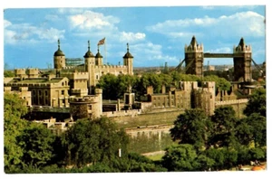 Postcard 1974 Tower and Tower Bridge London England - Picture 1 of 2