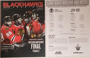 2015 Chicago Blackhawks Anaheim Ducks Playoff Program Kane Toews Hossa Cover - Picture 1 of 3