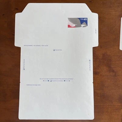 U.S. Scott Cat. #UC63a...WHITE PAPER  Aerogramme's...Unfolded...XF - Image 1 of 4