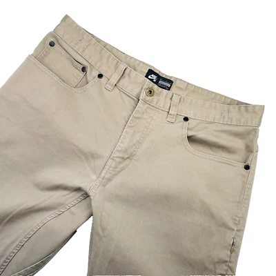 NIKE SB брюки мужские 34 скейтборд складками бежевый Chino молнии карманы гибкий холст - Изображение 1 из 4