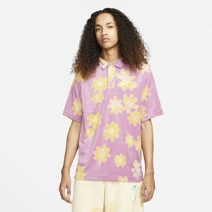 Nike Sportswear Mens Short Sleeve Polo Shirt Bordeaux Flower Size S DM5032-507 - Picture 1 of 5