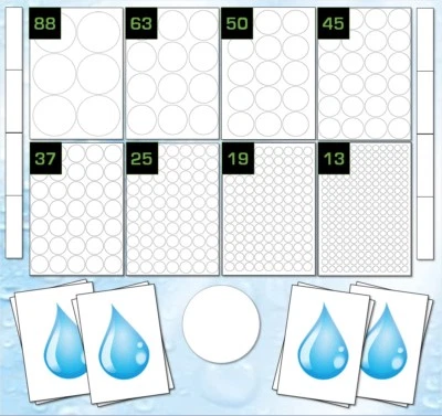 GO2PRODUCTS LIMITED Round Permanent Labels, A4 Waterproof Labels & Stickers, WPEP Poly A4 Plastic