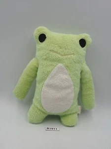 Shinada Company B1911A Green Frog Plush 6.5" Fumofumo san Toy Doll Japan - Picture 1 of 7