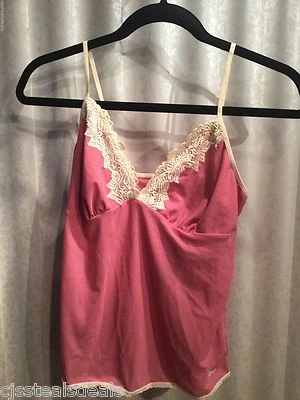 Camisola Mujer M Rosa WildBerry Marfil Encaje Correas Ajustables Poliéster DKNY Foto 1 de 4