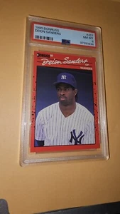 1990 Donruss Deion Sanders #427 N.Y. Yankees PSA 8 NM-MT - Picture 1 of 6