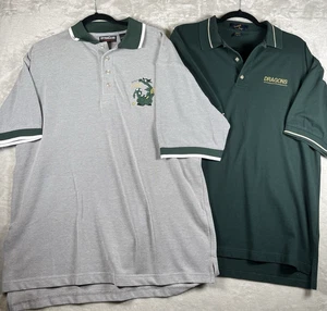 Ultra Club Lakeside Dragons School Polo Shirts Men's XL Green/Gray Two Pieces - Picture 1 of 15