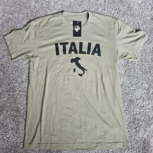 NWT Hardcore Italians Olive Green Size Medium Short Sleeve Double Sided Shirt - Picture 1 of 8
