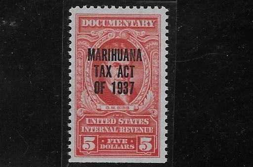 US Scott RMJ6, Revenue, Marijuana Tax act 1937, Mint, OG, NH, F/VF Series 1962 - Image 1 of 1