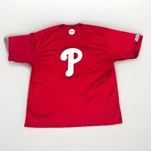 Stitches Men’s Philadelphia Phillies Striped Polyester Logo Jersey Shirt Large L - Picture 1 of 4