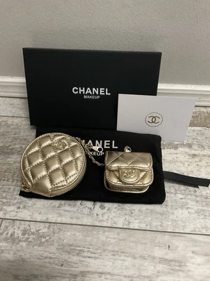 Nuevo estuche para monedas Chanel Matelasse y estuche Airpod GWP VIP Foto 1 de 2