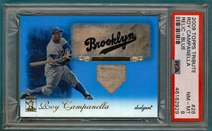 2009 Topps Tribute Roy Campanella Relic Blue /75 #28 PSA 8! POP 1! Dodgers! - Picture 1 of 2