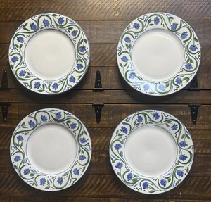 Williams Sonoma x AERIN Garden Bouquet Dinner Plates (4) Blue New In Box - Picture 1 of 3