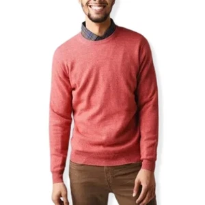 Rodd & Gunn Pullover Maglione Scoop Collo Gauge Maglia Lana Merino Borgogna 2XL Nuovo senza etichette - Foto 1 di 9