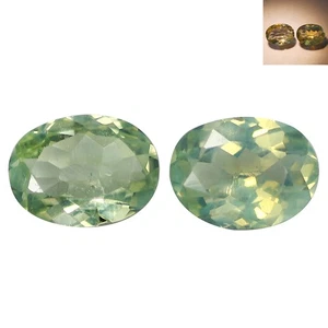 0.65 Ct (2 Pcs Pair) Green Changing to Red (Under UV Light) Natural Alexandrite - Picture 1 of 5