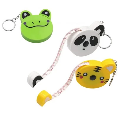 Compact Cartoon Tape Measure with Key Ring 150cm 60 Inch Mini Animal Shape - Image 1 of 4